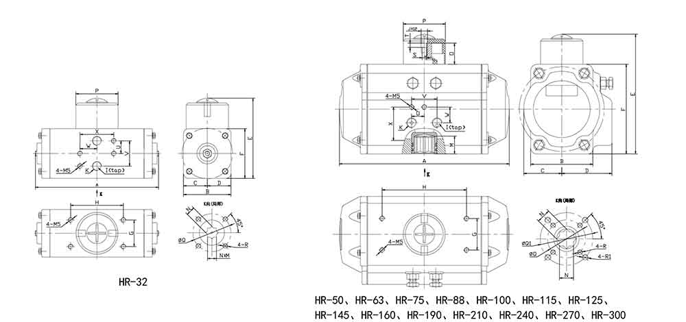 HIGHRATE气动执行器结构图